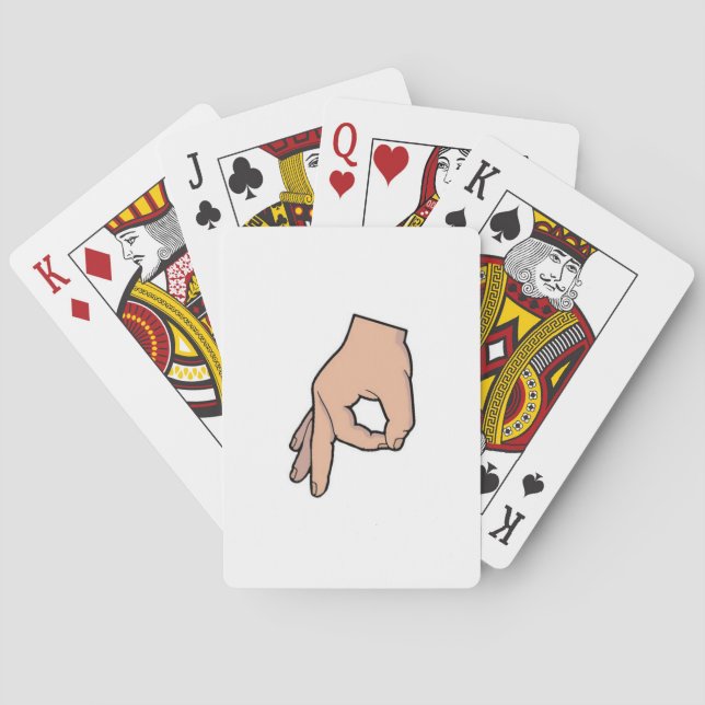 OK Hand Gesture Circle Game Funny Gaff Cards Spielkarten (Rückseite)