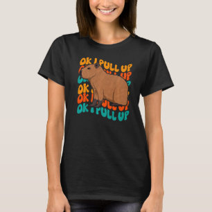 Ok I pull up Capybara Meme Retro Groovy Hippie T-Shirt