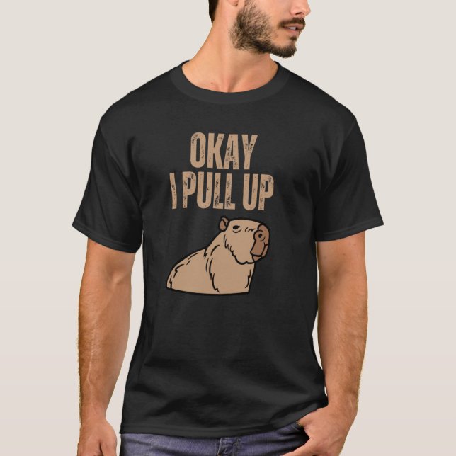OK I zieht Capybara Capibara hinauf T-Shirt (Vorderseite)