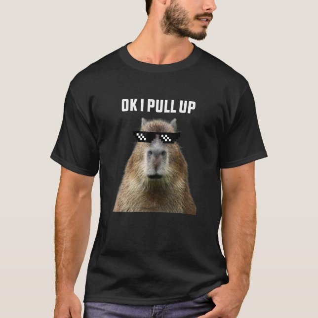 OK I zieht Capybara hoch T-Shirt (Vorderseite)