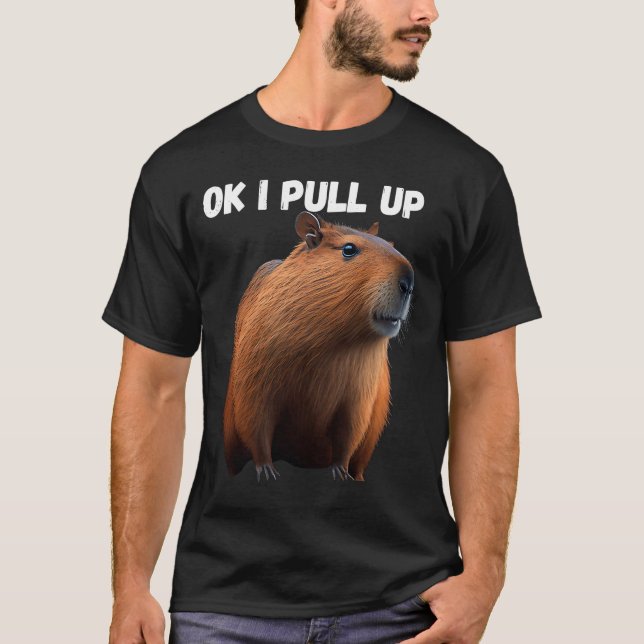 OK I zieht Capybara hoch T-Shirt (Vorderseite)