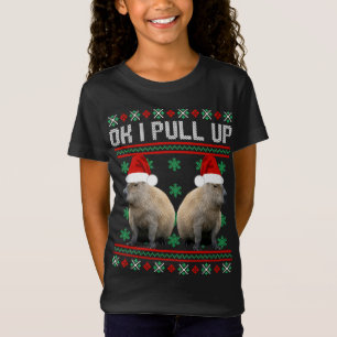 Ok, ich hole Capybara Ugly Christmas Sweater Meme  T-Shirt