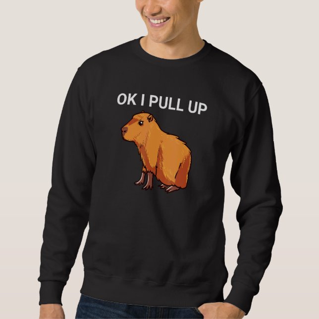 Ok, ich ziehe Capybara Dank Meme hoch Sweatshirt (Vorderseite)