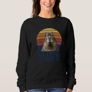 Ok, ich ziehe Capybara Golf Meme Rodent Vintag Sweatshirt