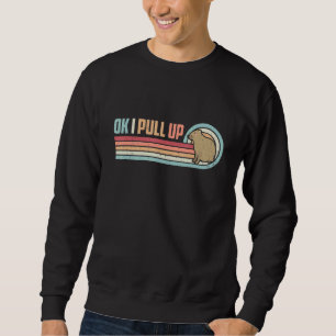 Ok ich ziehe Capybara Vintage Retro hoch Sweatshirt
