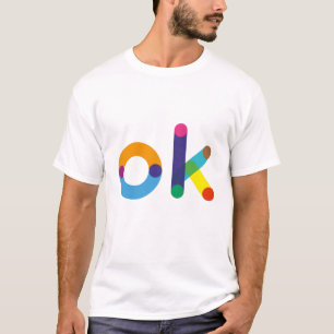 OK lustiger, farbiger Text T-Shirt