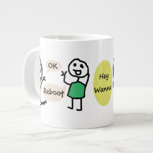 OK-Neustart & Go Away Jumbo-Tasse von RoseWrits