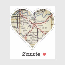 OK Retro Map Aufkleber