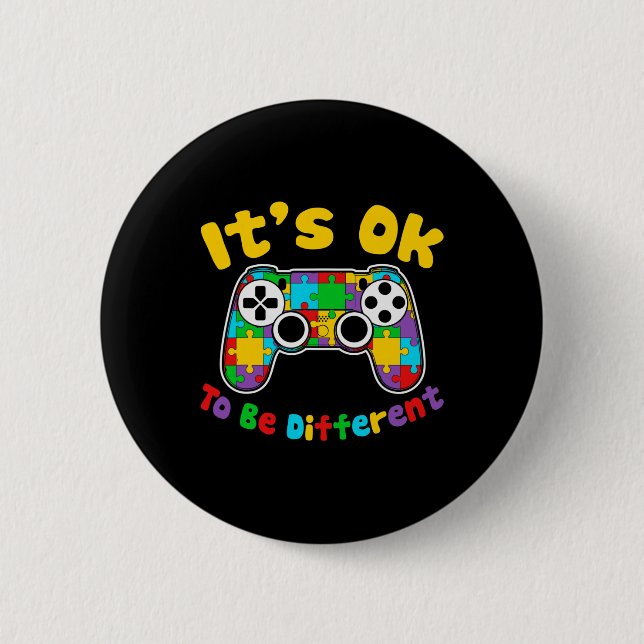 OK, um andere Video-Gamer-Gaming-Autismus-Software Button (Vorderseite)