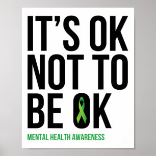 Ok, um nicht OK zu sein - Mental Health Awareness Poster