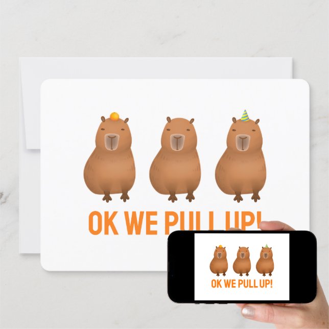 Ok, wir holen auf! Capybara Meme Feiertagskarte