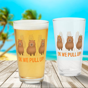 "Ok, wir holen auf!" Funny Capybara Meme Glas