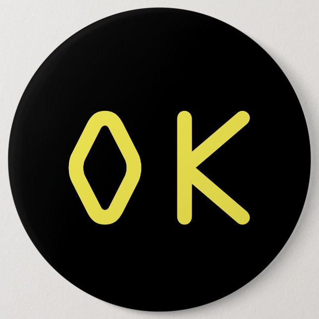 OK-Zeichen Button (Vorderseite)