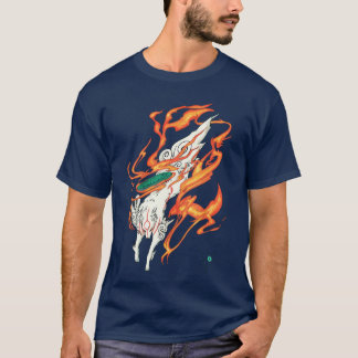 Okami Amaterasu Sonnengott Wolfhe Große Welle Vide T-Shirt
