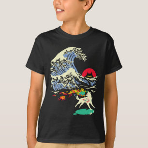 Okami Amaterasu Sun God Wolf The Great Wave Video T-Shirt
