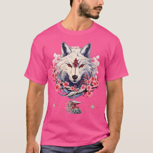 Okami Wolf Japanischer Anime Kawaii Blossom Cherry T-Shirt