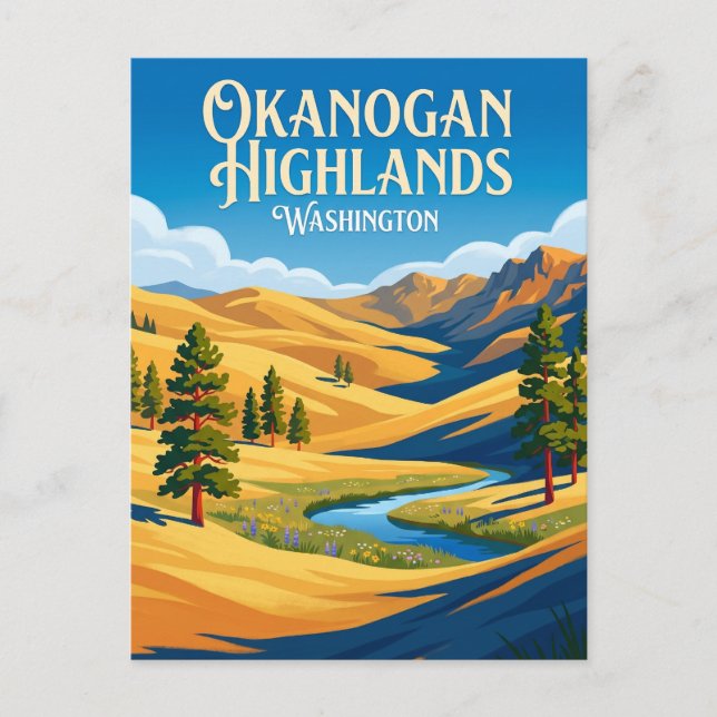 Okanogan Highlands USA Postkarte (Vorderseite)