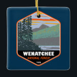 Okanogan Wenatchee National Forest Washington Keramikornament<br><div class="desc">Okanogan Wenatchee National Forest Vektorgrafik Design. Waptus Lake in Wenatchee National Forest East of the Cascade Mountain Range,  Washington Staat.</div>