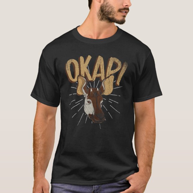 Okapi Africa Safari Niedlich Okapi T-Shirt (Vorderseite)
