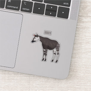Okapi cartoon Illustration Aufkleber