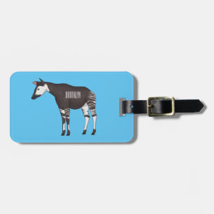 Okapi cartoon Illustration Gepäckanhänger