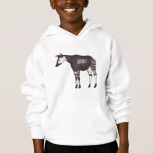 Okapi cartoon Illustration Hoodie