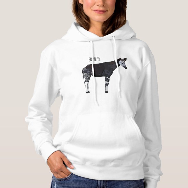 Okapi cartoon Illustration Hoodie (Vorderseite)