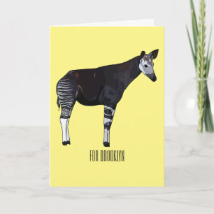 Okapi cartoon Illustration Karte