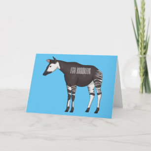 Okapi cartoon Illustration Karte
