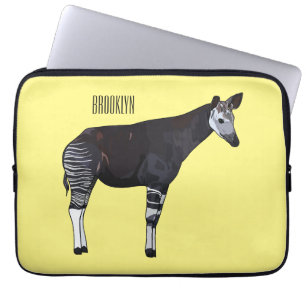 Okapi cartoon Illustration Laptopschutzhülle