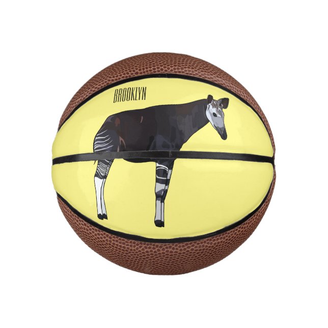 Okapi cartoon Illustration Mini Basketball (Vorderseite)