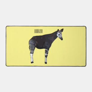 Okapi cartoon Illustration Schreibtischunterlage