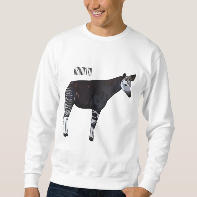 Okapi cartoon Illustration Sweatshirt (Vorderseite)