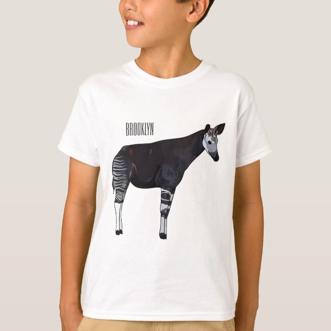 Okapi cartoon Illustration T-Shirt (Vorderseite)