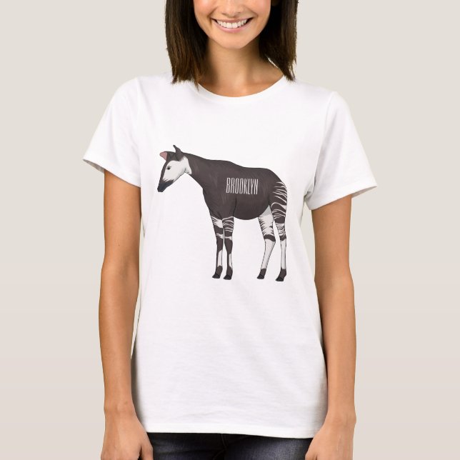 Okapi cartoon Illustration T-Shirt (Vorderseite)