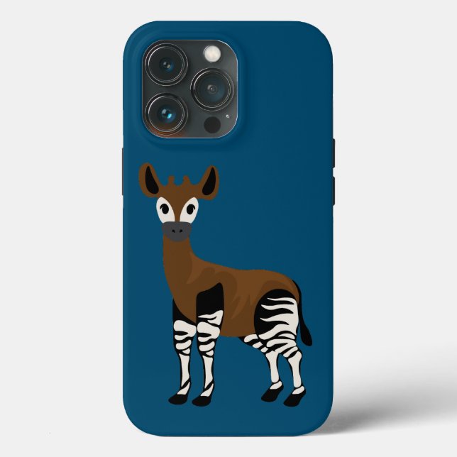 Okapi-Cartoon, majestätisches Okapi-Tier, Okapi-Li Case-Mate iPhone Hülle (Rückseite)