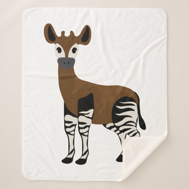 Okapi-Cartoon, majestätisches Okapi-Tier, Okapi-Li Sherpadecke (Vorderseite)
