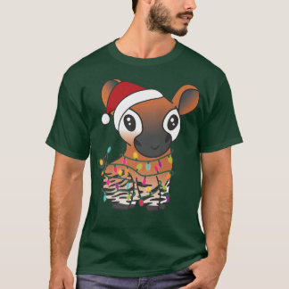 Okapi Christmas Christmas Animal Fairy Lights With T-Shirt
