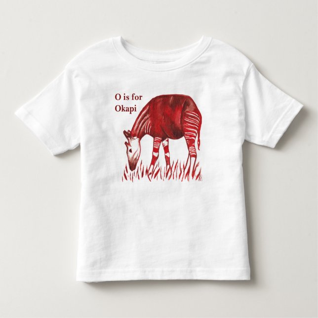 Okapi-Grafik-Baby und der T - Shirt der Kinder (Vorderseite)