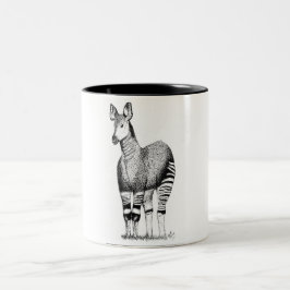 Okapi-Kunst-Tasse Zweifarbige Tasse
