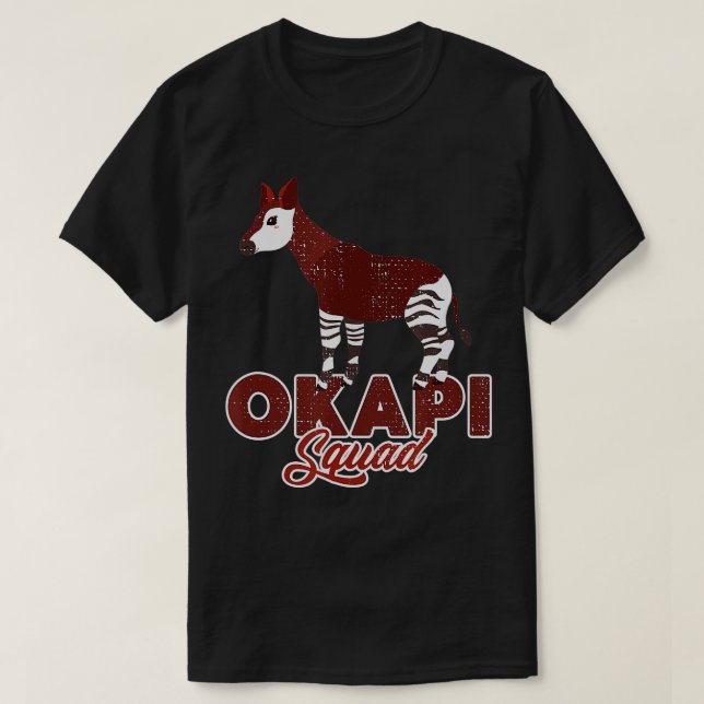 Okapi Squad Okapi gefährdete Tiere T-Shirt (Design vorne)