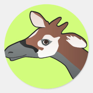Okapi-Umkleber Runder Aufkleber