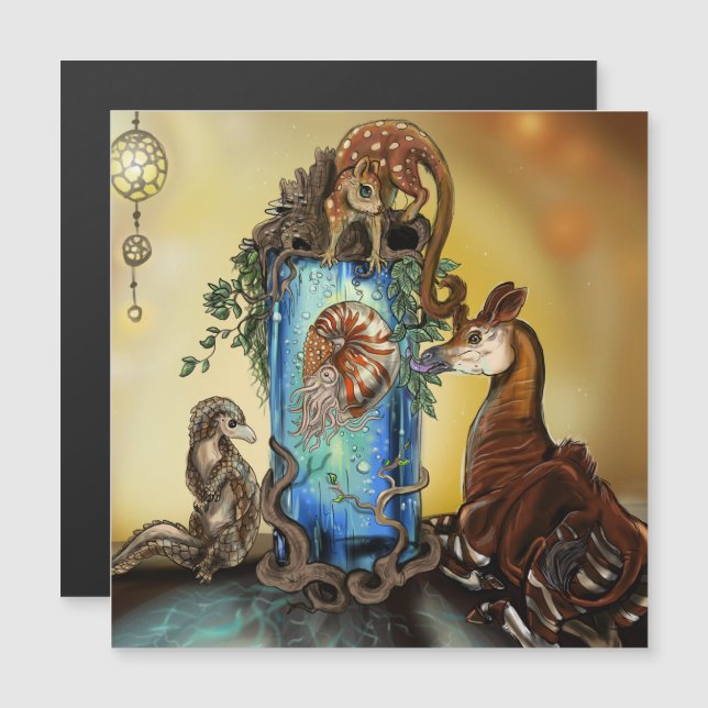 Okapi und die Ämter Magneteinladung (Vorne/Hinten)