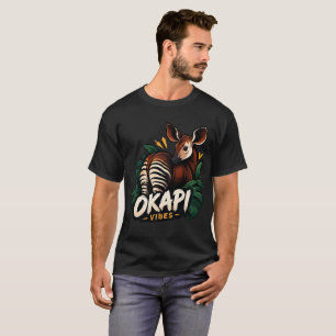 Okapi Vibes Seltene Wildtier Dschungel Kunst T-Shirt