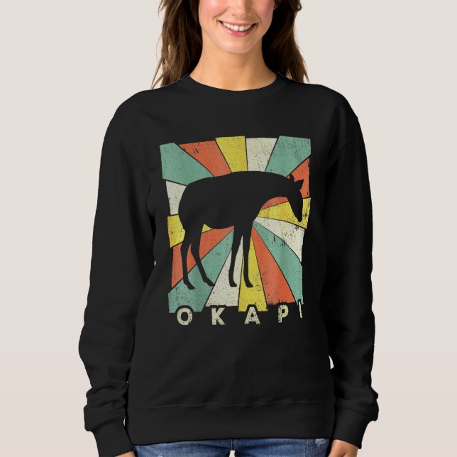 Okapi Vintage Retro Sweatshirt (Vorderseite)