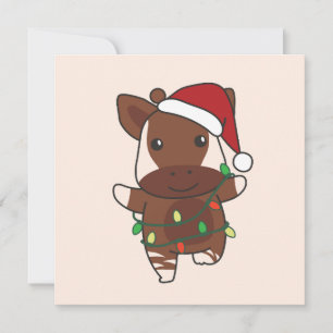Okapi Weihnachten Winter Tiere Holiday Okapis
