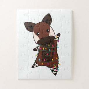 Okapi Weihnachtsschnee Wintertiere Okapis Puzzle