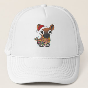 Okapi Weihnachtsschnee Wintertiere Okapis Truckerkappe