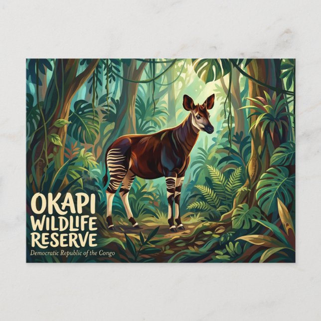 Okapi-Wildreservat Postkarte (Vorderseite)