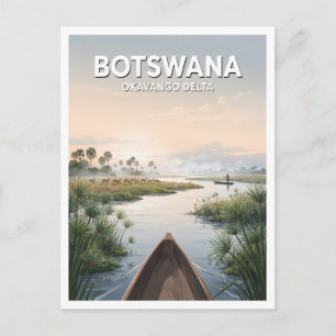 Okavango-Delta Maun Botswana Reise-Geschenk Postkarte